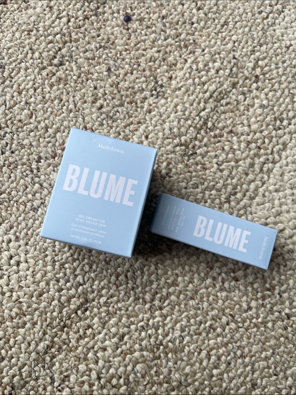BLUME Meltdown Gel-Cream/oil for acne prone skin. ￼ Treat & Hydrate Kit